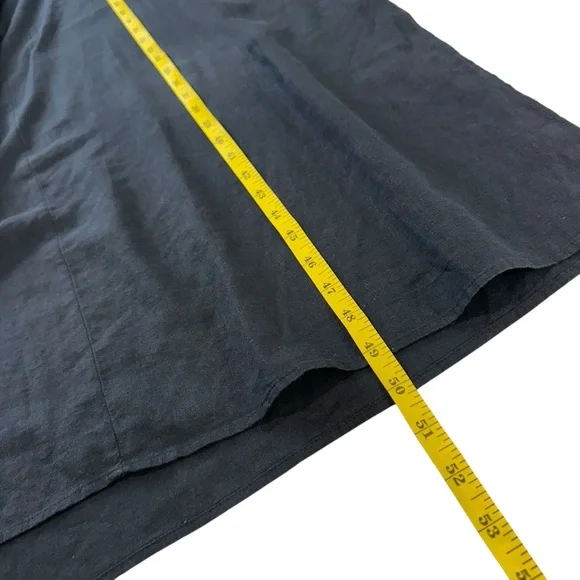 Banana Republic Linen Blend Navy Blue Minimalist Kaftan Midi Dress, M‎ - Picture 7 of 9